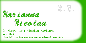 marianna nicolau business card